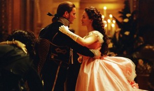 Still from The Phantom of the Opera 2004 film starring Emmy Rossum and Gerard Butler.